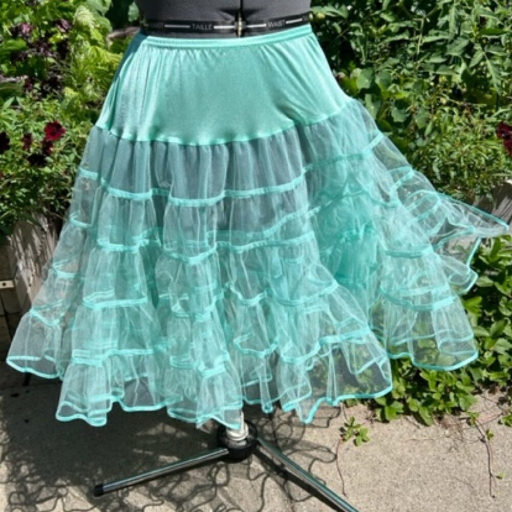 Aqua Blue Crinoline Underskirt Size S